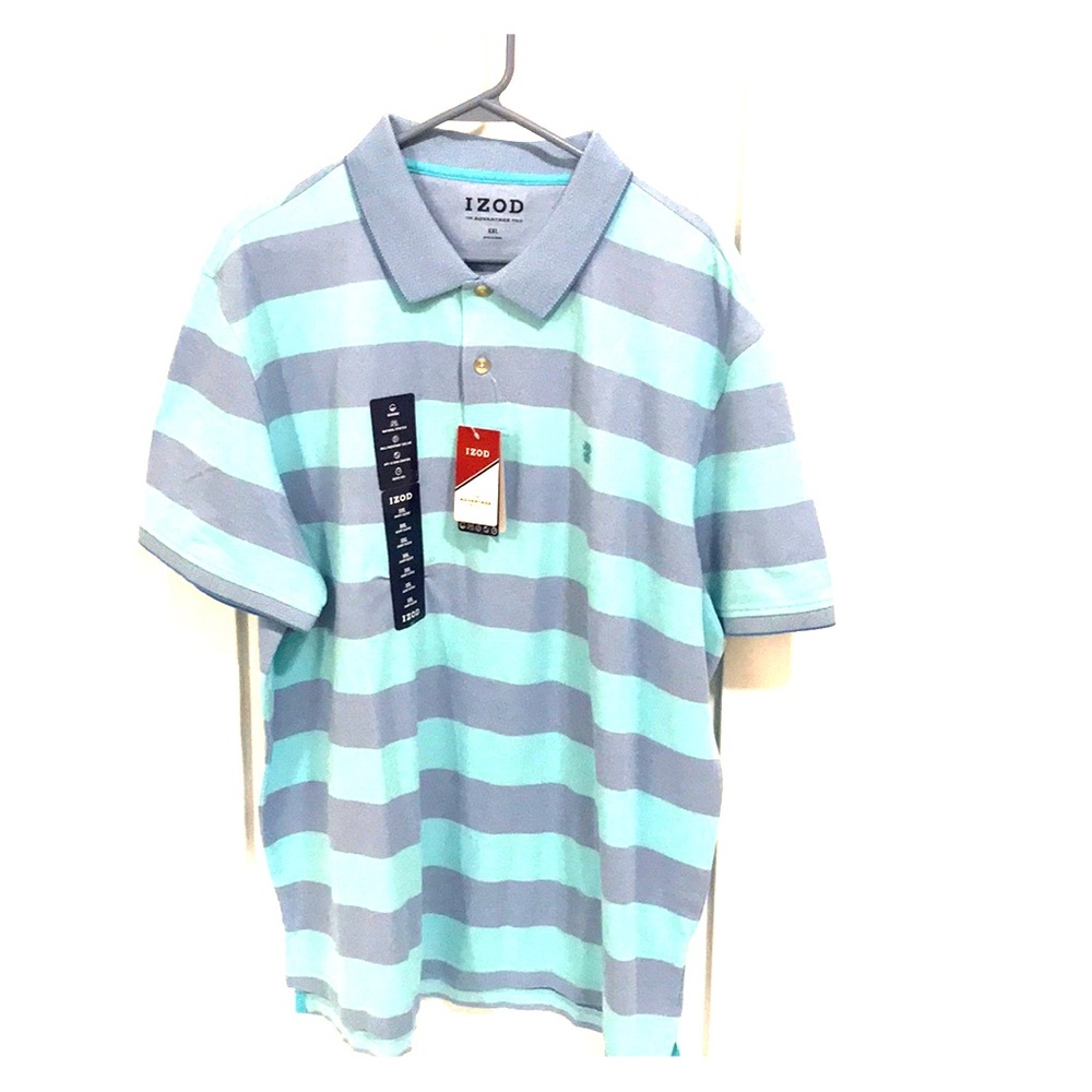 LAST CHANCE! NWT Izod pastel striped men’s polo